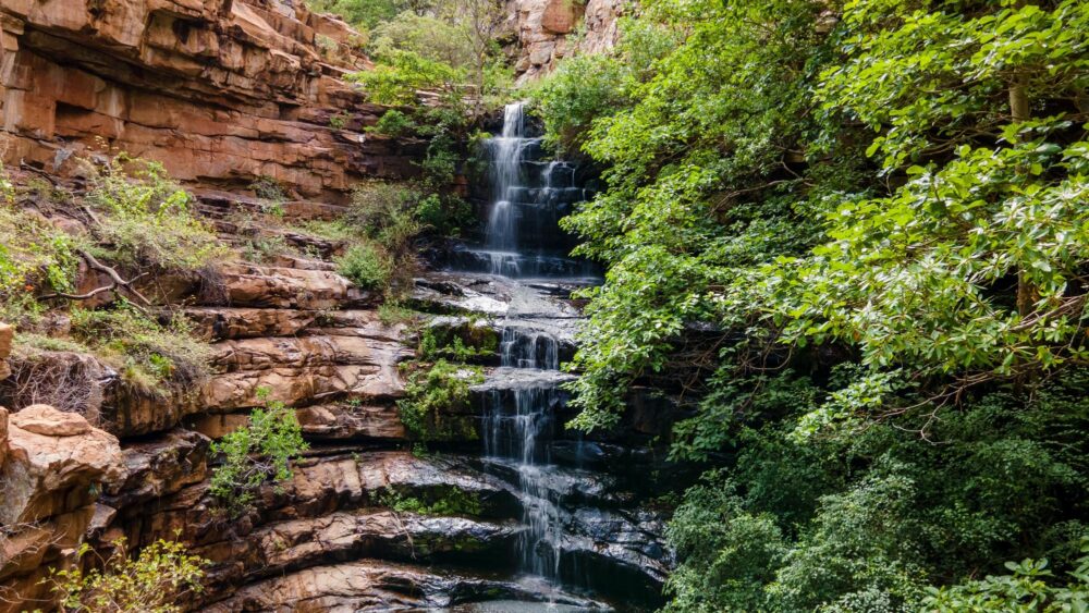 Cascade aux Tswapong Hills, Bostwana