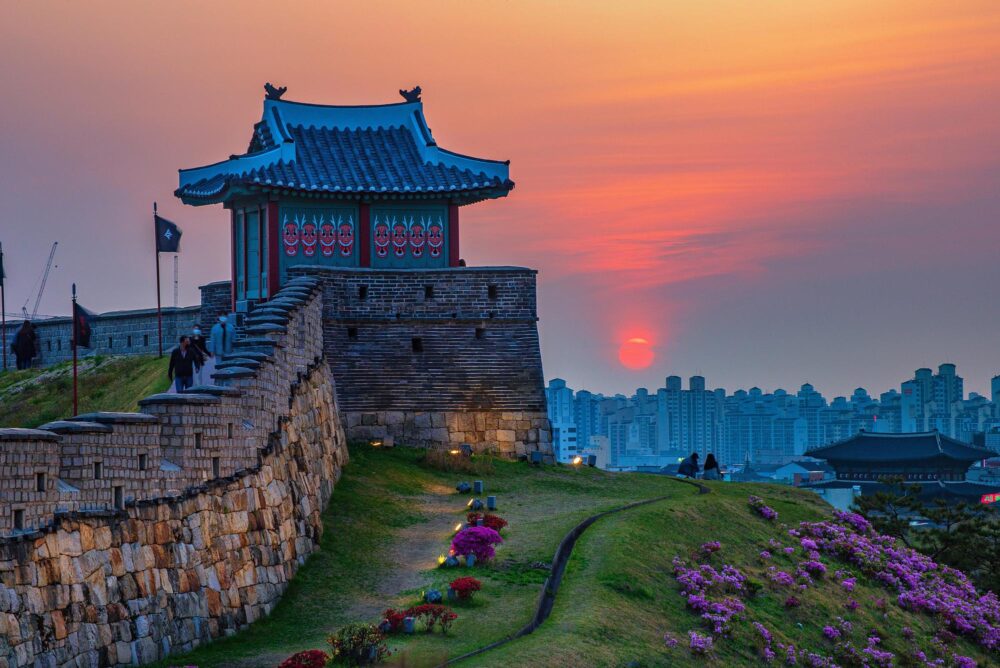 Château de Hwaseong en Corée du Sud