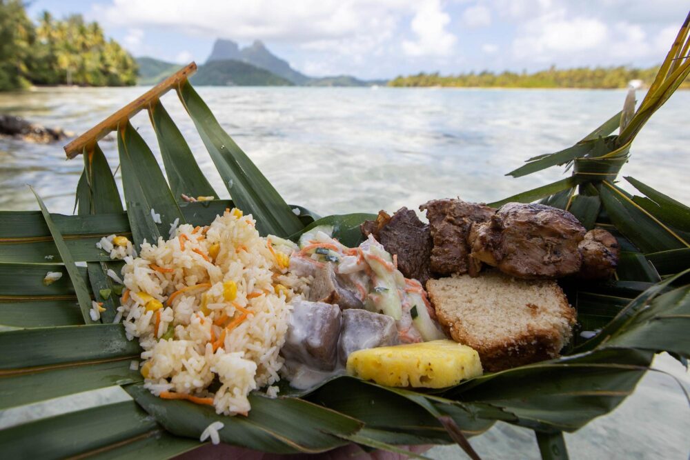 Déjeuner sur un motu privé, Bora-Bora
