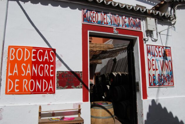 Entrée du musée du vin de Ronda, Andalousie, Espagne