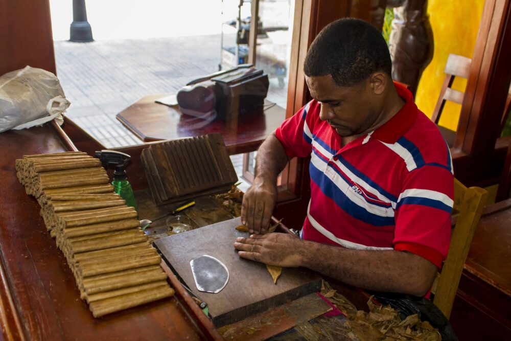 Fabricant de cigare à Saint-Domingue
