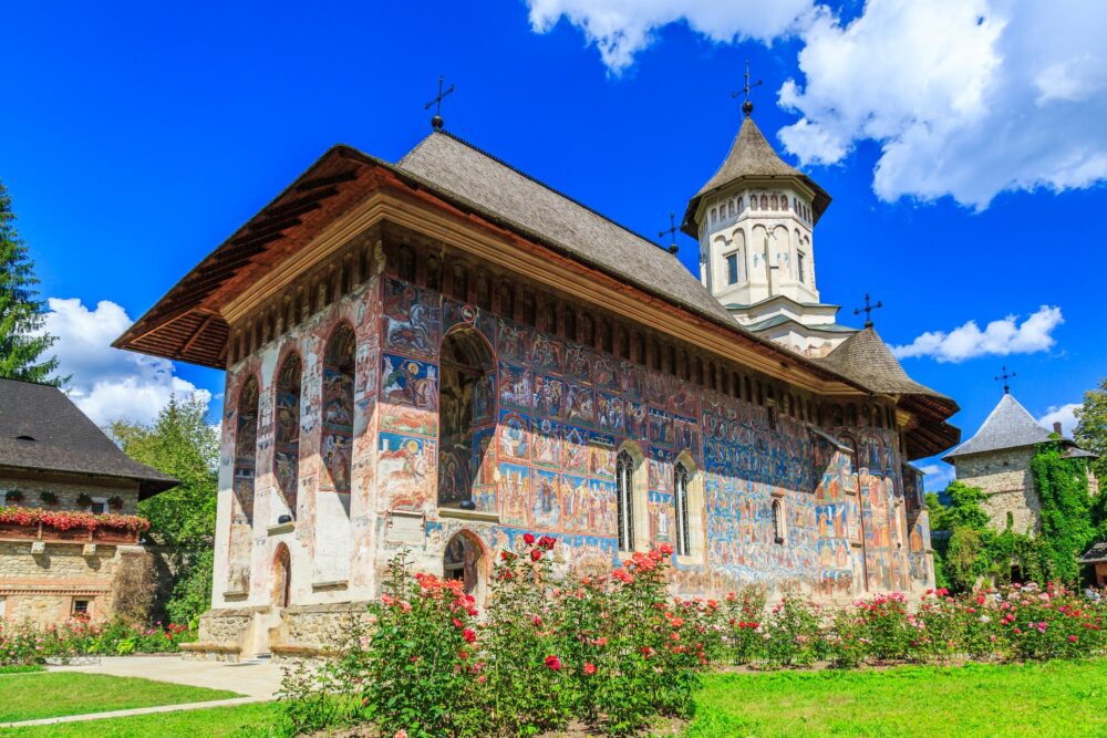 Fresques sur l'église du monastère de Moldovita