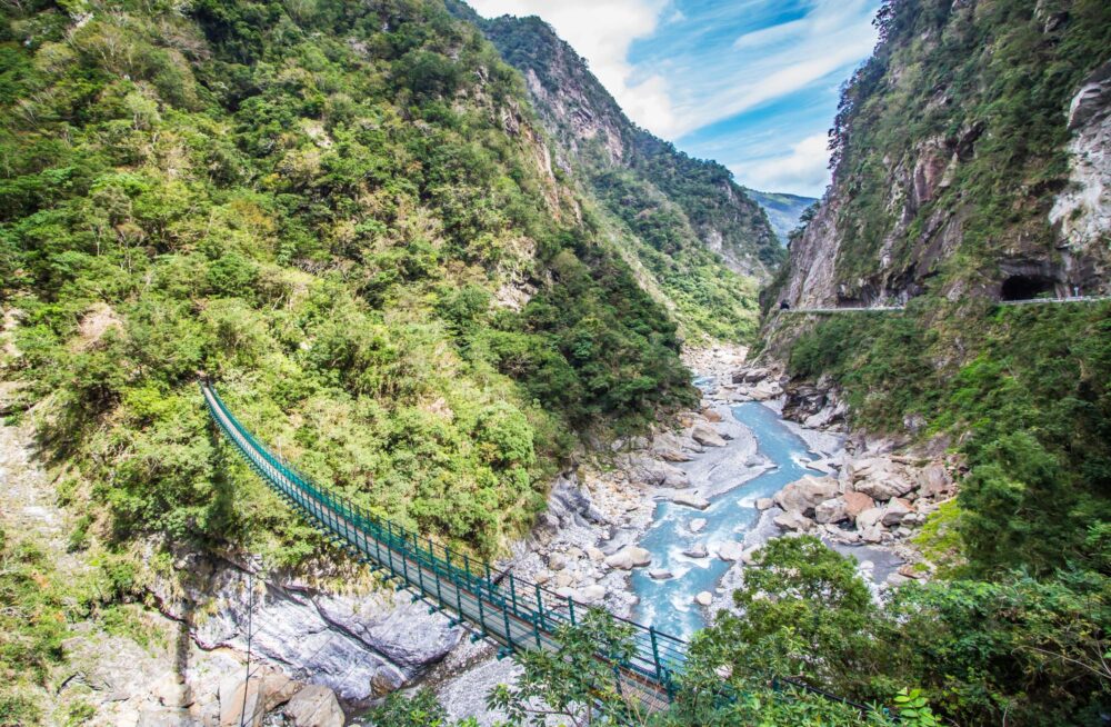 Gorges dans le Parc national Taroko à Taïwan