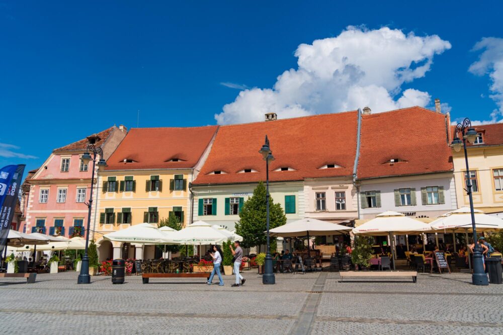 Immeubles traditionnels à Sibiu