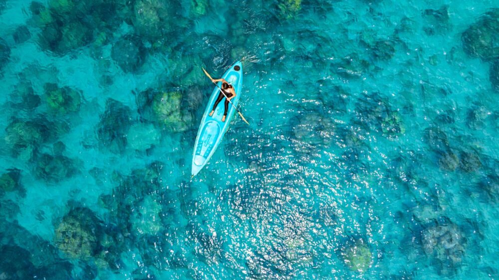 Kayak sur la mer