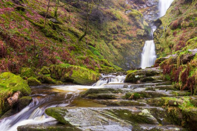 La cascade de Pistyll Rhaeadr, Angleterre, Royaume Unis