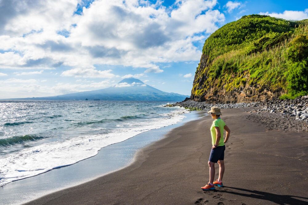 La plage de Almoxarife, Les Açores