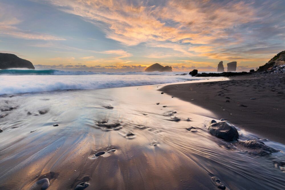 La plage de Mosteiros, Les Açores