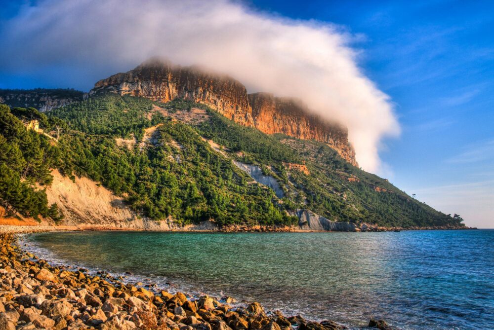 La plage de l'Arène et le Cap Canaille