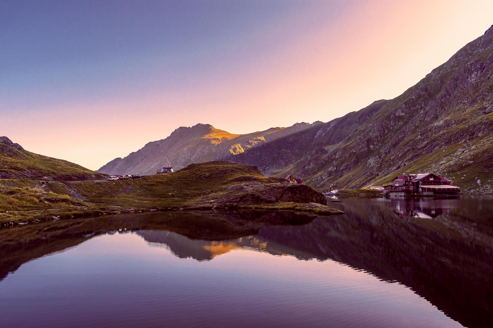 Lac glacier de Bâlea, Făgăraș, Roumanie
