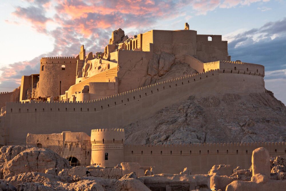 Les restes du château de Bam dans la province de Kerman, Iran