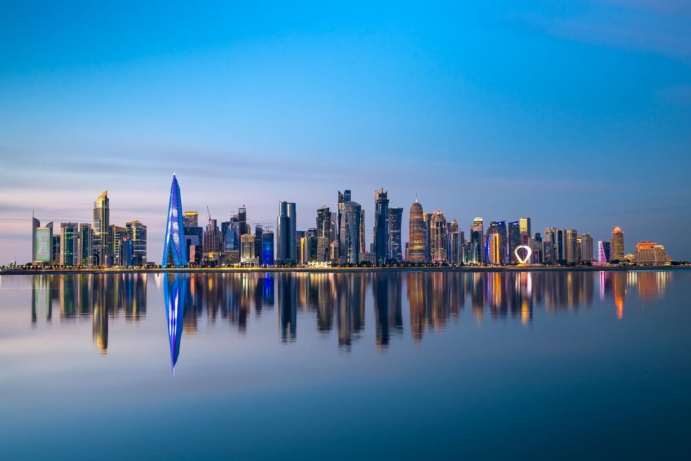 L'horizon panoramique de Doha, au Qatar