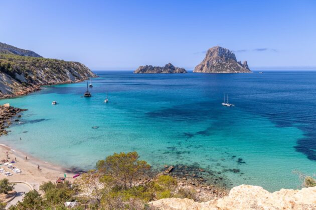 Plage de Cala d'Hort à Ibiza