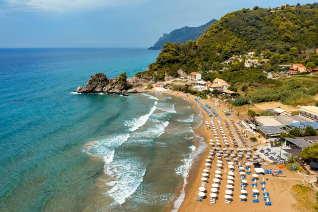 Plage de Glyfada, Corfou