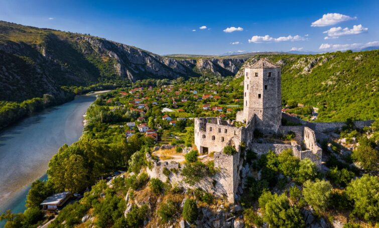 Počitelj fortress above the Neretva corridor