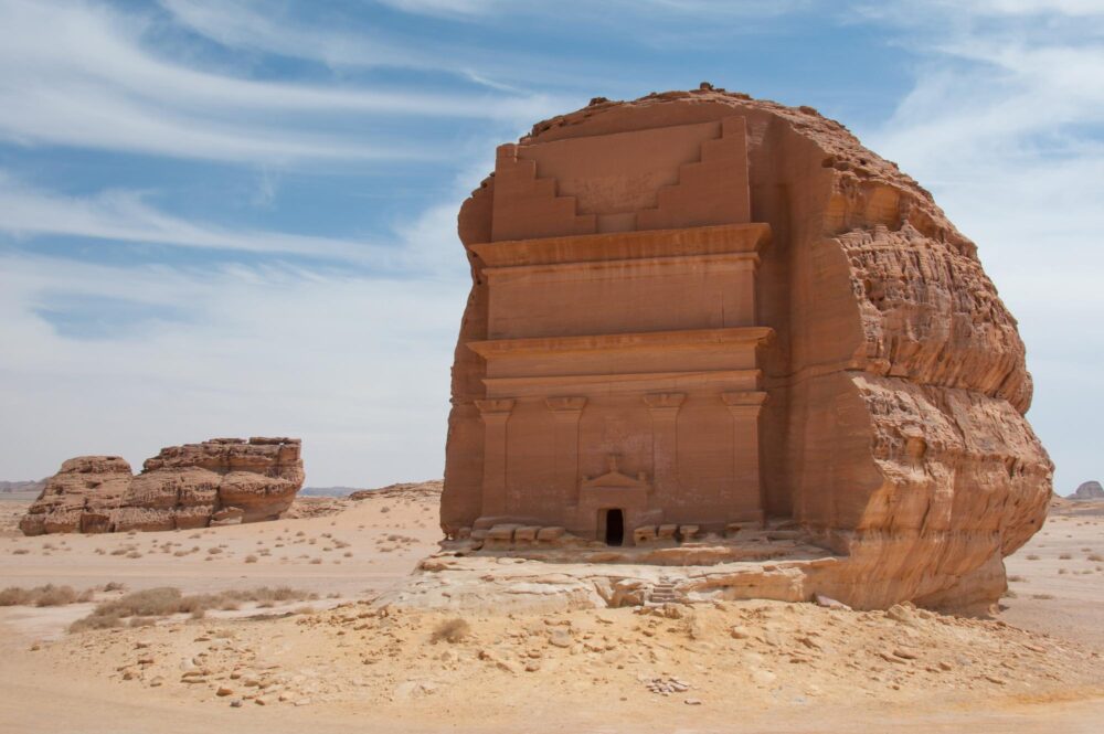 Tombeau nabatéen sur le site archéologique de Mada’in Saleh, Arabie saoudite