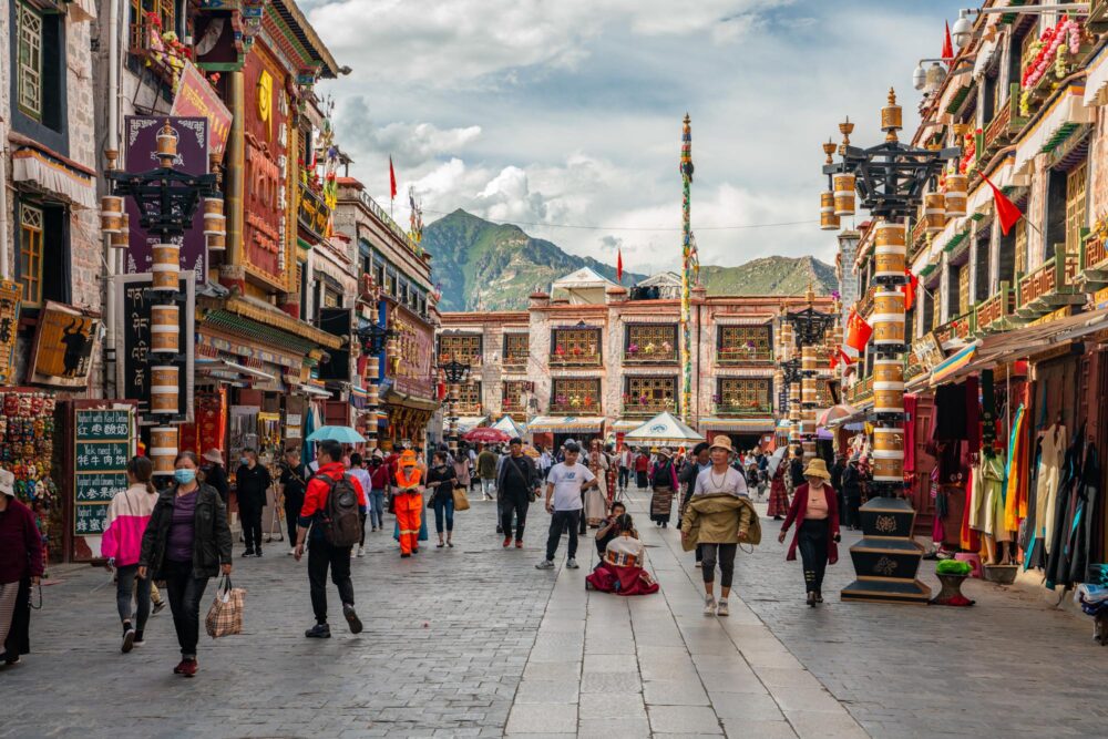 Vieille ville de Lhassa au Tibet