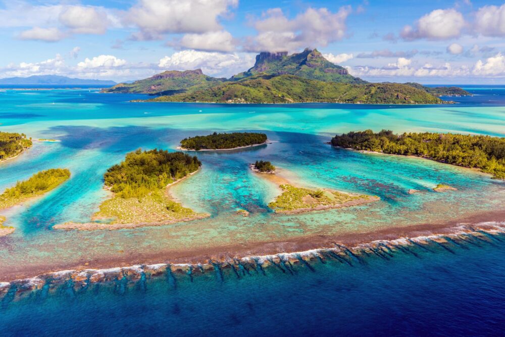 Vue aérienne de Bora-Bora