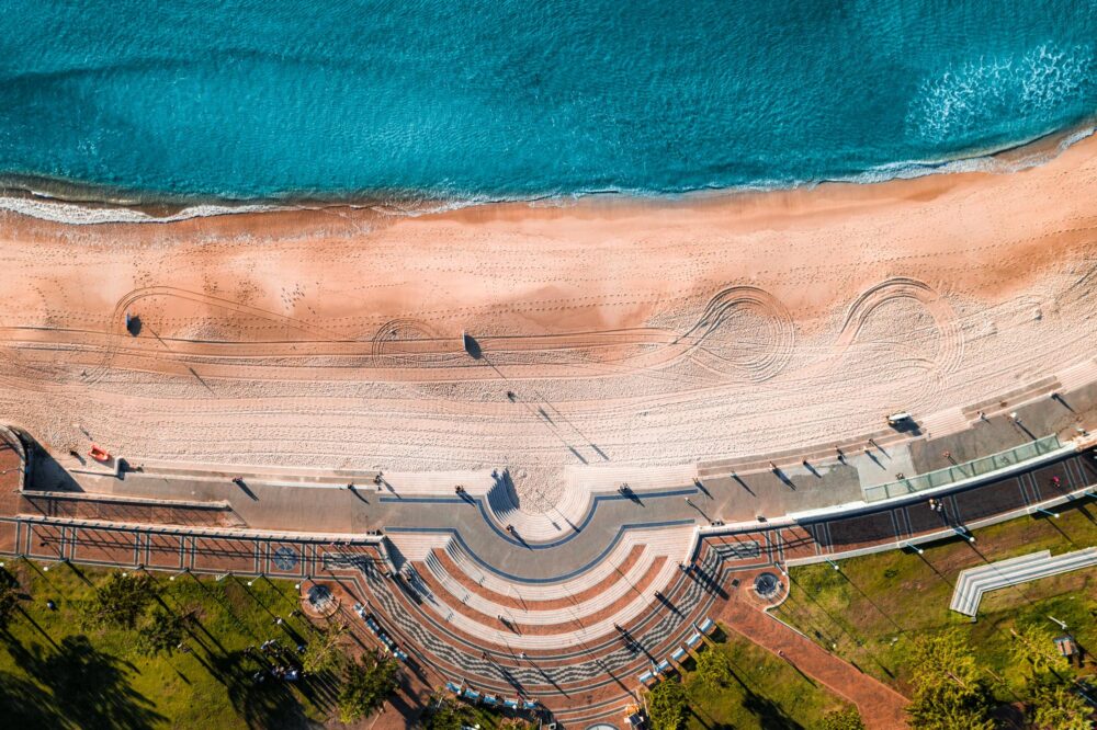 Vue aérienne de Coogee Beach à Sydney