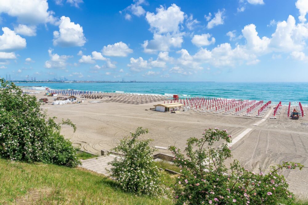 Vue de la plage d'Eforie Nord
