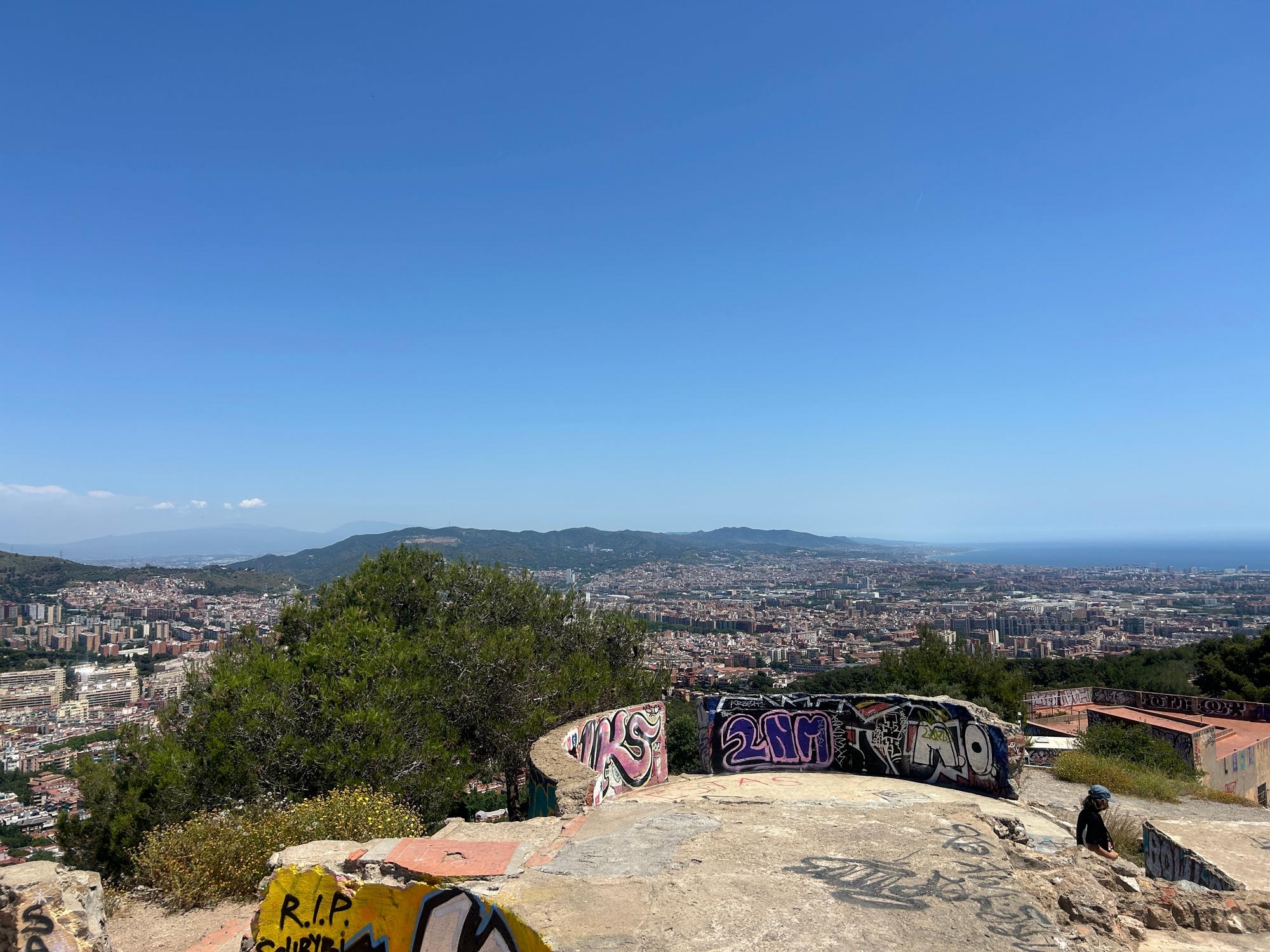 Vue de la ville depuis les Bunkers del Carmel.