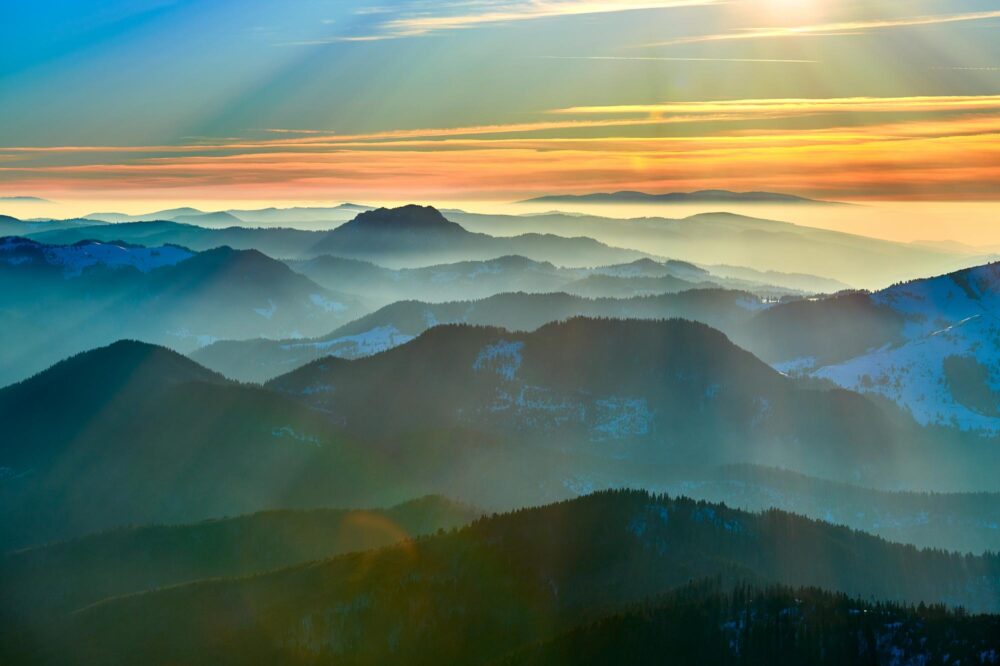 Vue depuis la Colline de Ceahlău