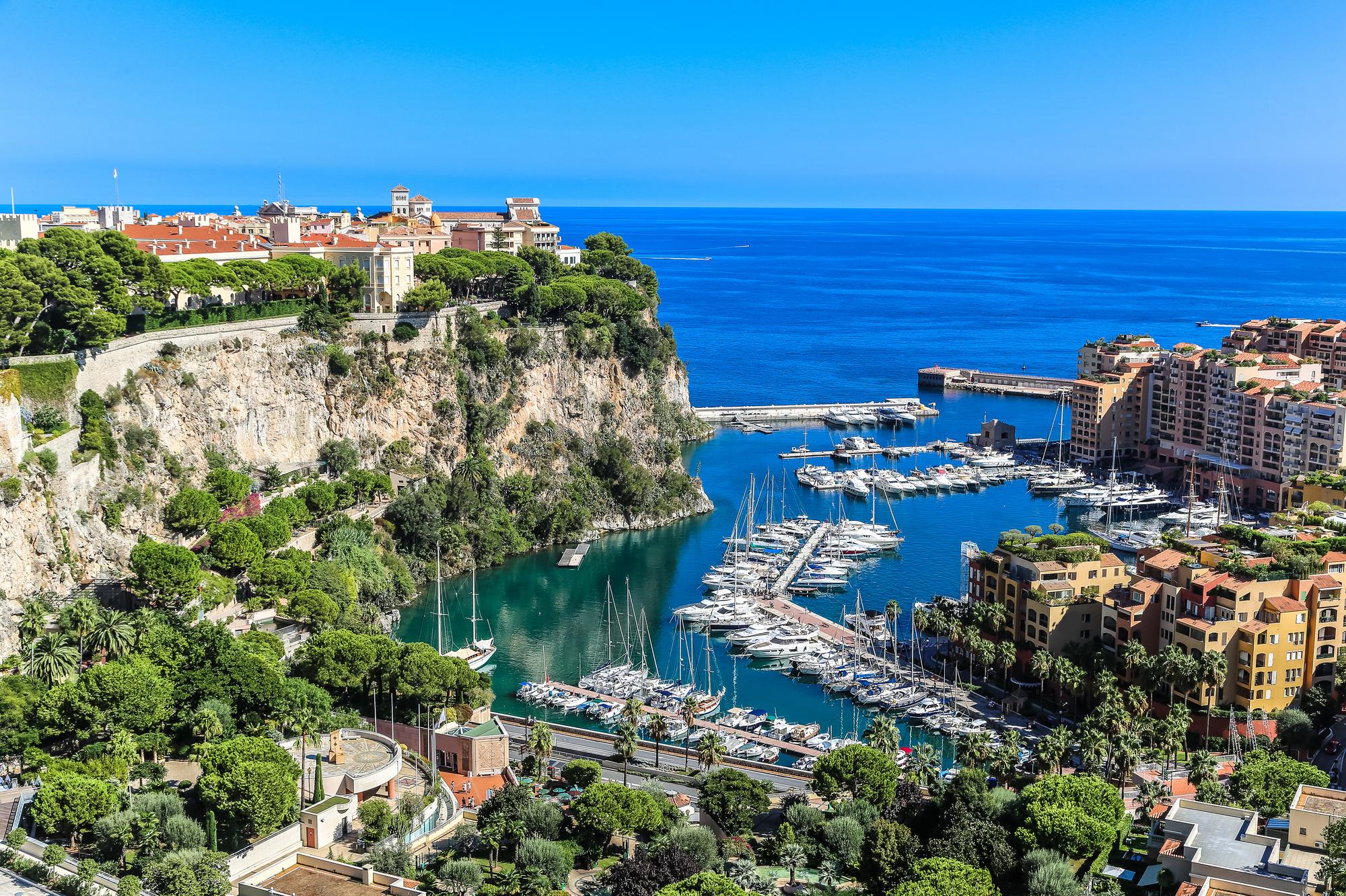 Vue panoramique du Rocher du Palais Princier à Monaco