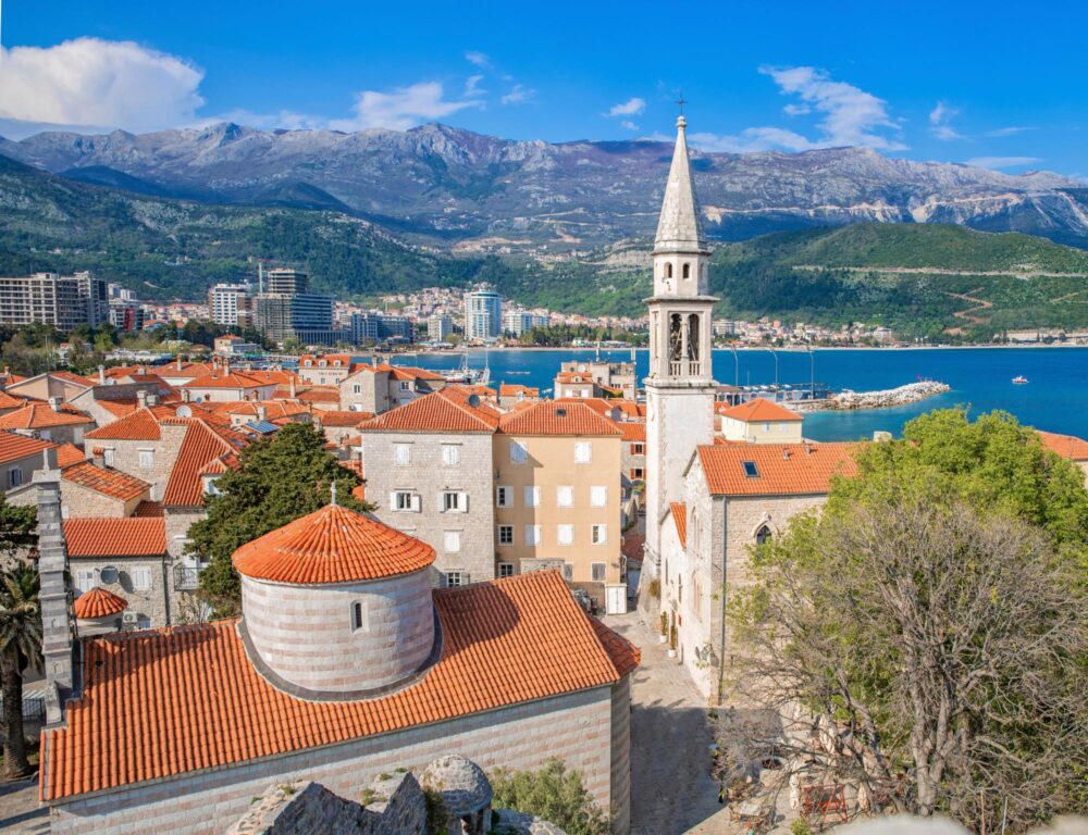 Vue sur la Citadelle de Budva au Monténégro