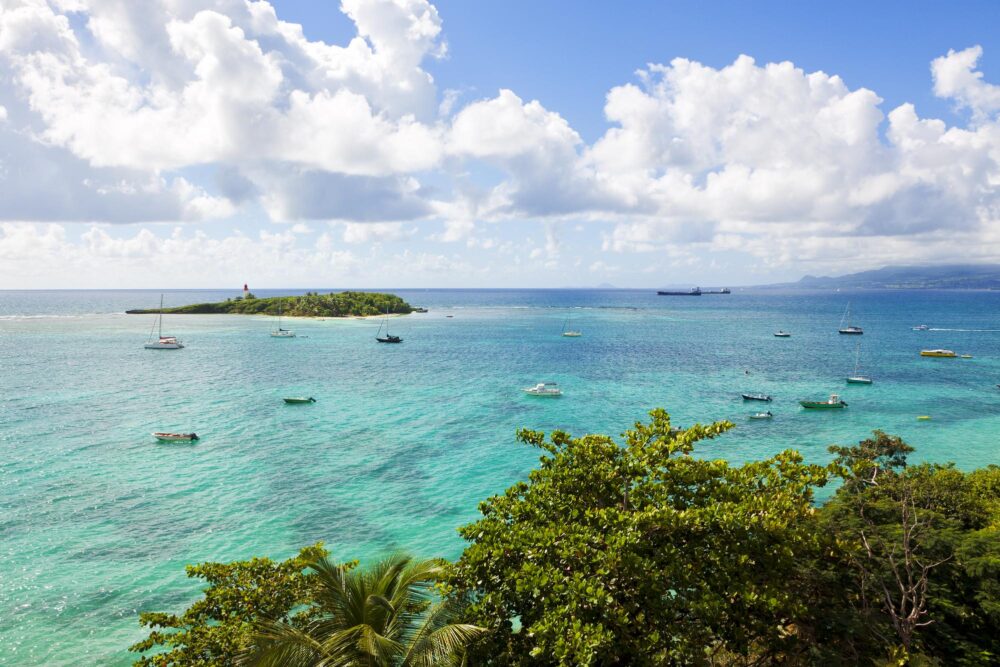 Vue sur l'îlet du Gosier, Guadeloupe