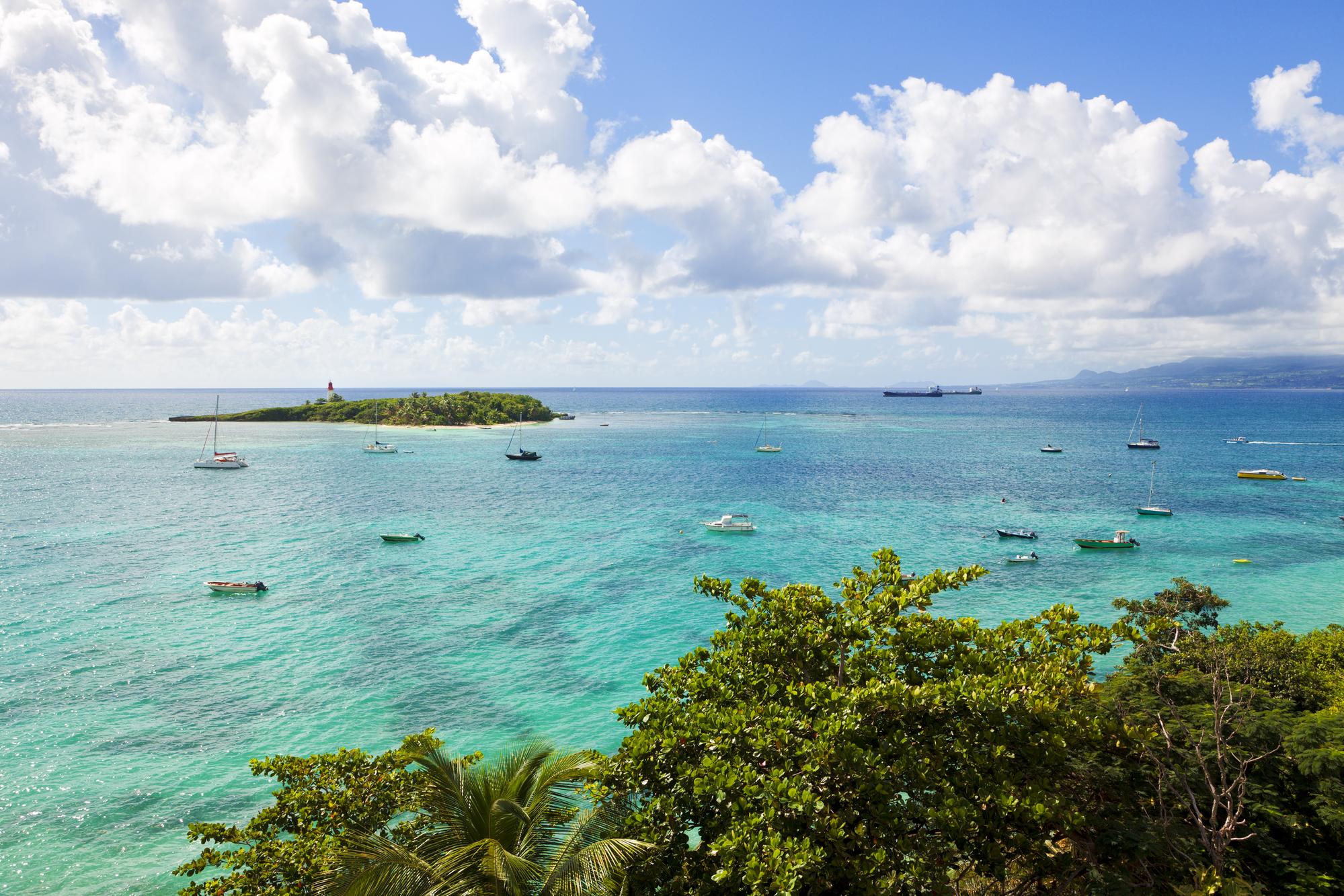 Vue sur l'îlet du Gosier, Guadeloupe