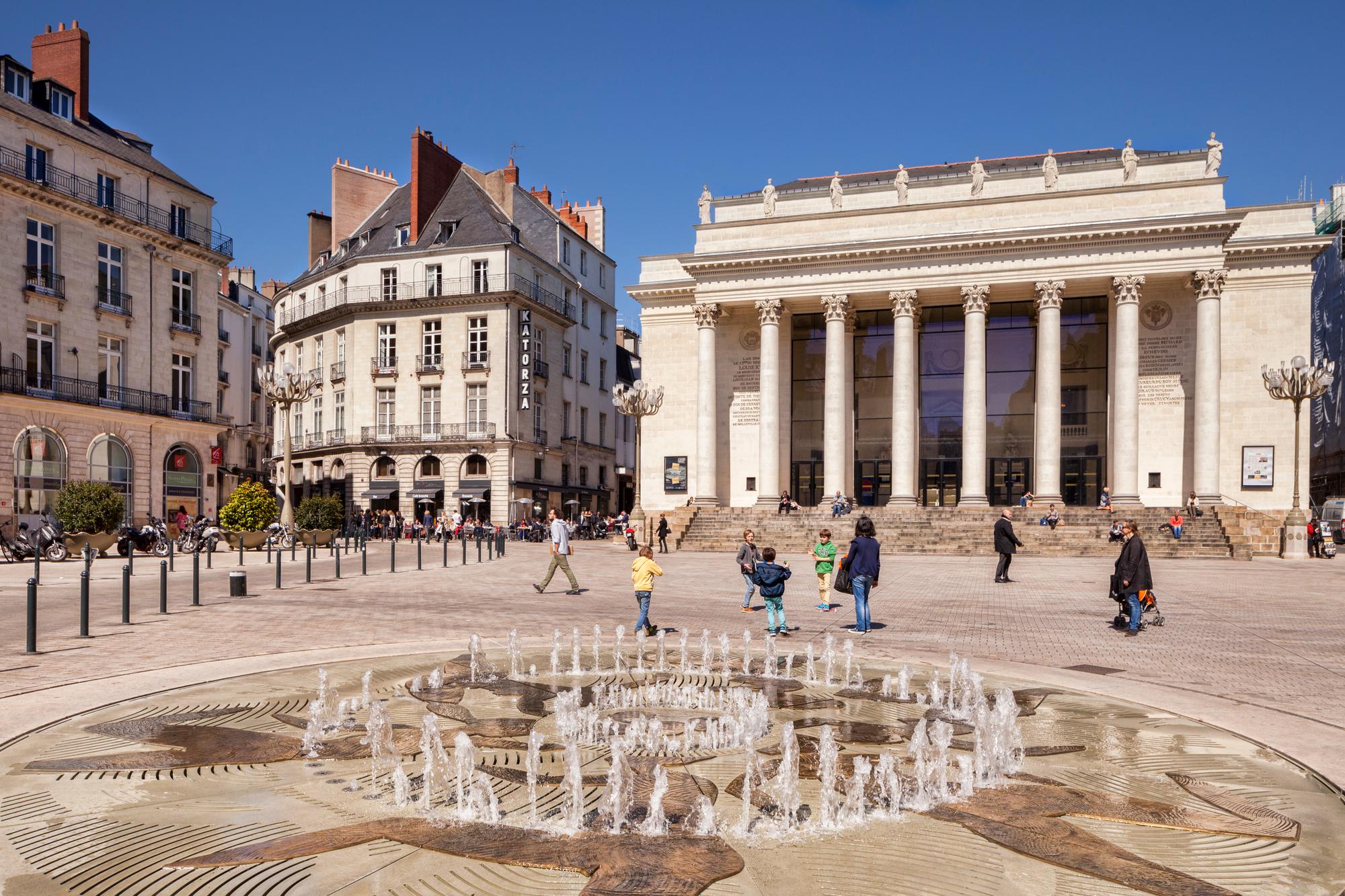 Vue sur l'opéra Graslin à Nantes