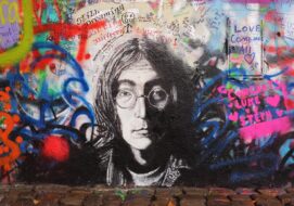 mur john lennon, prague