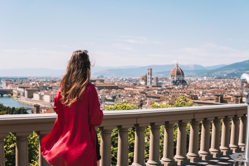 Balade sur la Piazzale Michelangelo à Florence