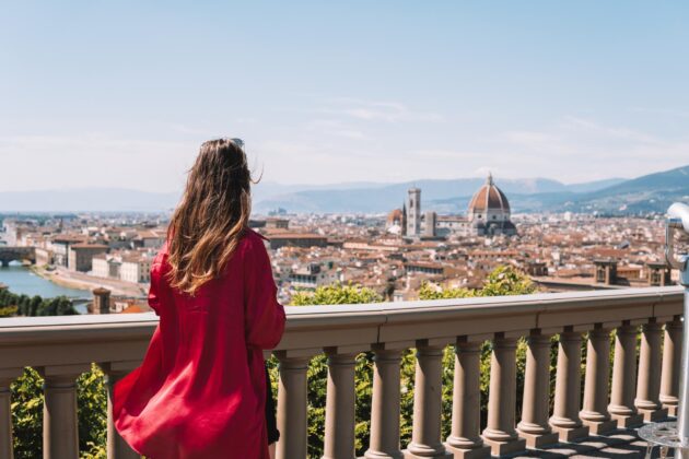 Balade sur la Piazzale Michelangelo à Florence