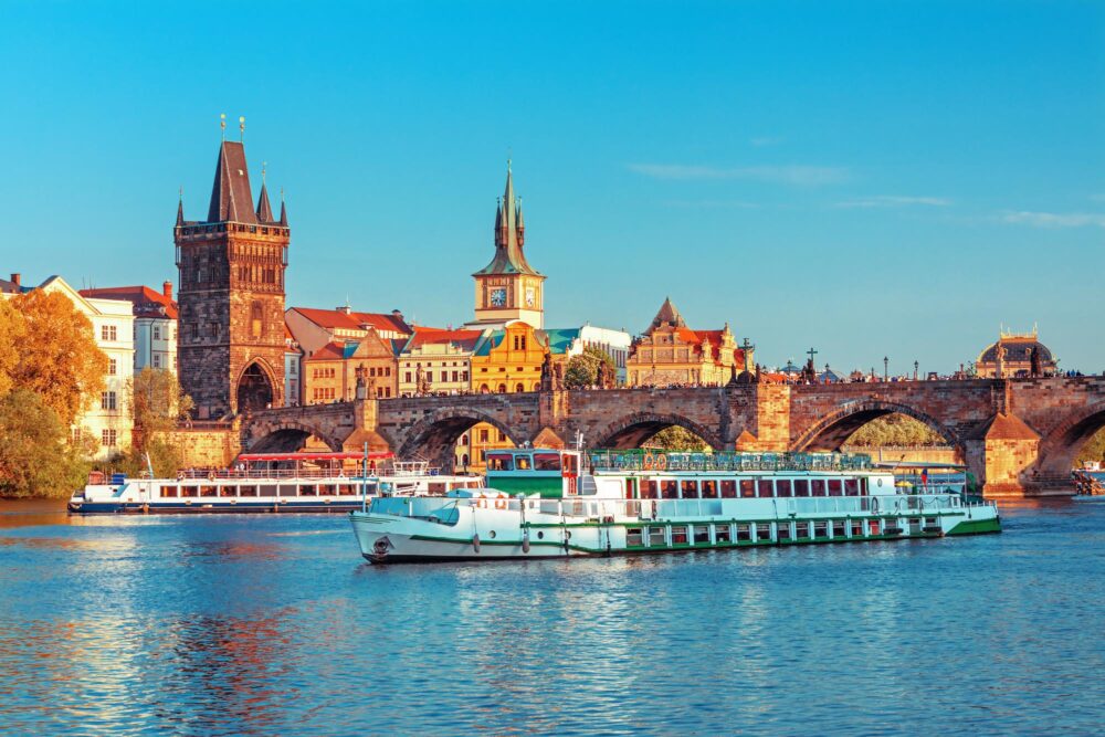 Bateau sur la Vltava à Prague