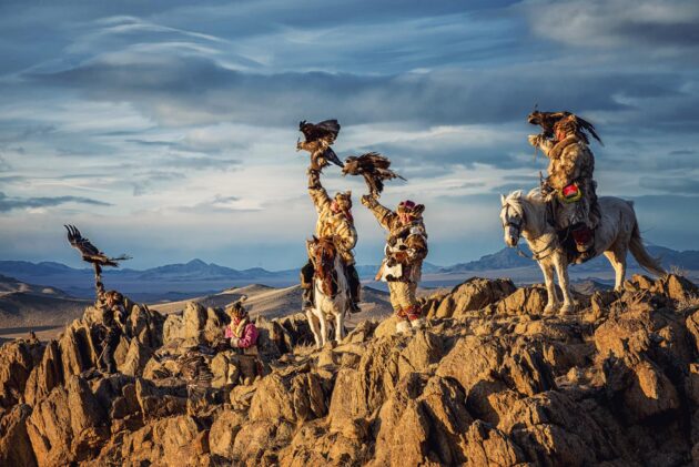 Chasseurs d'aigle, montagnes de l'Altaï