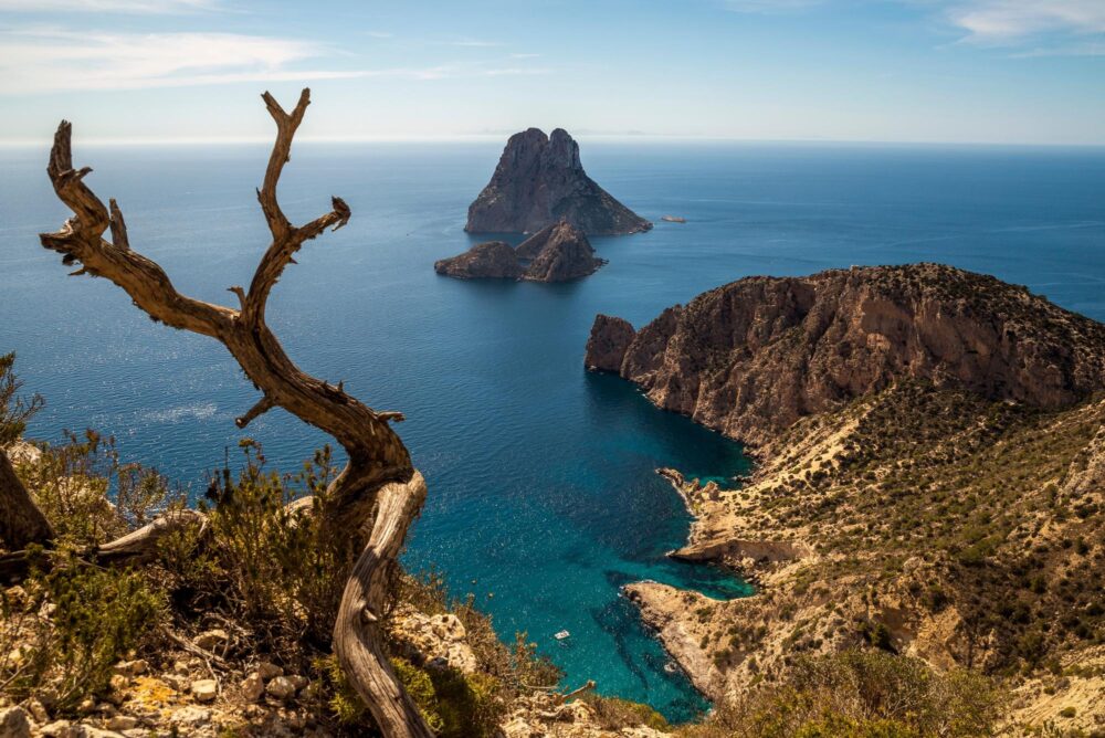 Las Puertas del Cielo, vue sur l'île d'Es Vedra, Ibiza