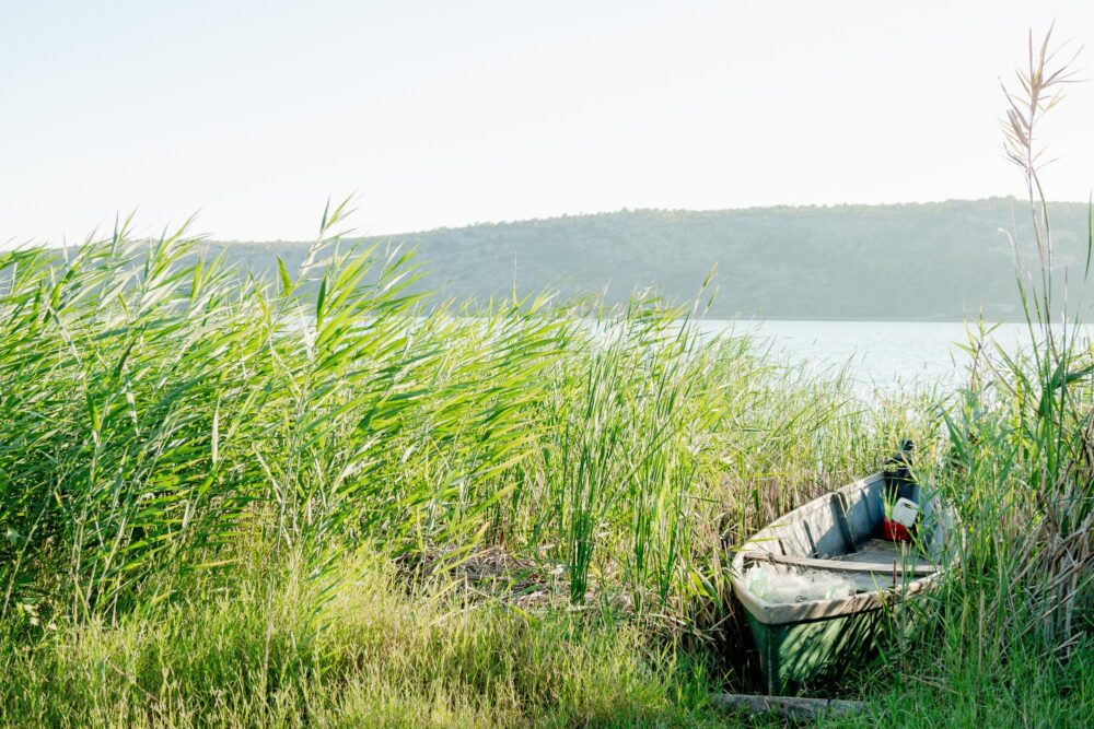 Le lac de Šas près d'Ulcinj, Monténégro