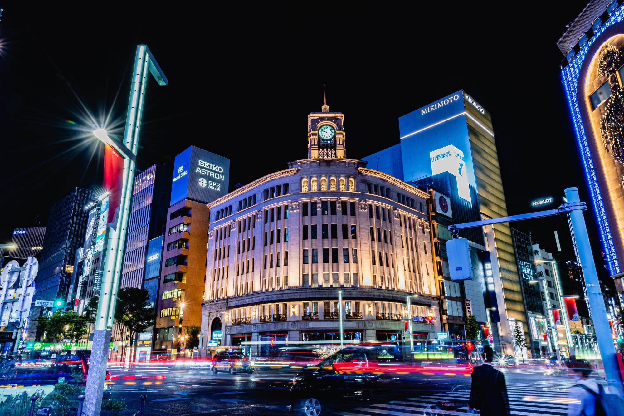 Quartier ginza tokyo carte visites bonnes adresses
