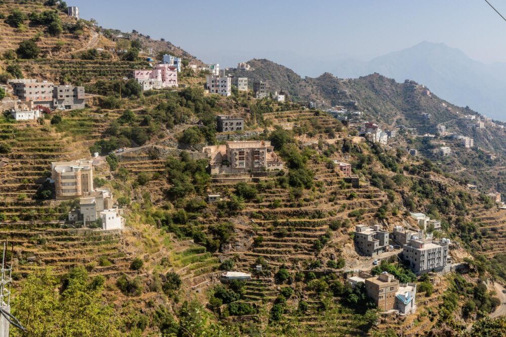 Le village de Fayfa dans les montagnes