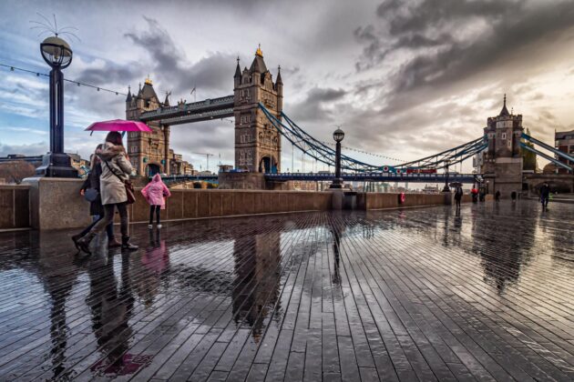 Londres par temps de pluie