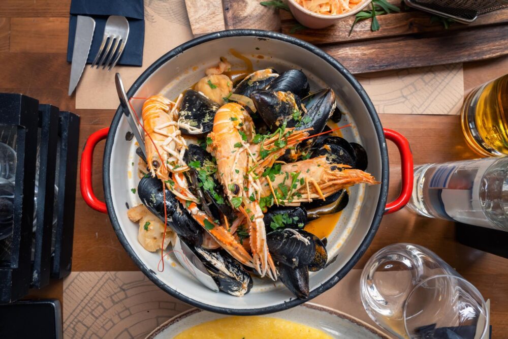 Plat de fruits de mer en Croatie