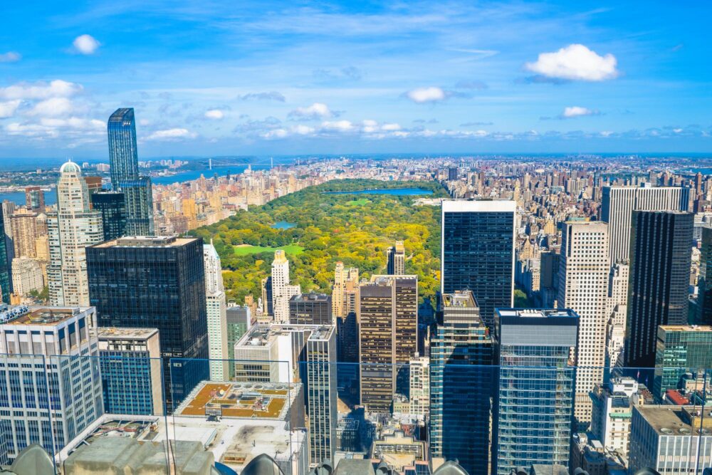 Vue sur New York depuis l'observatoire du Rockefeller Center