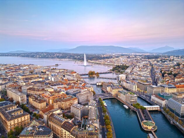Vue sur le centre historique de Genève