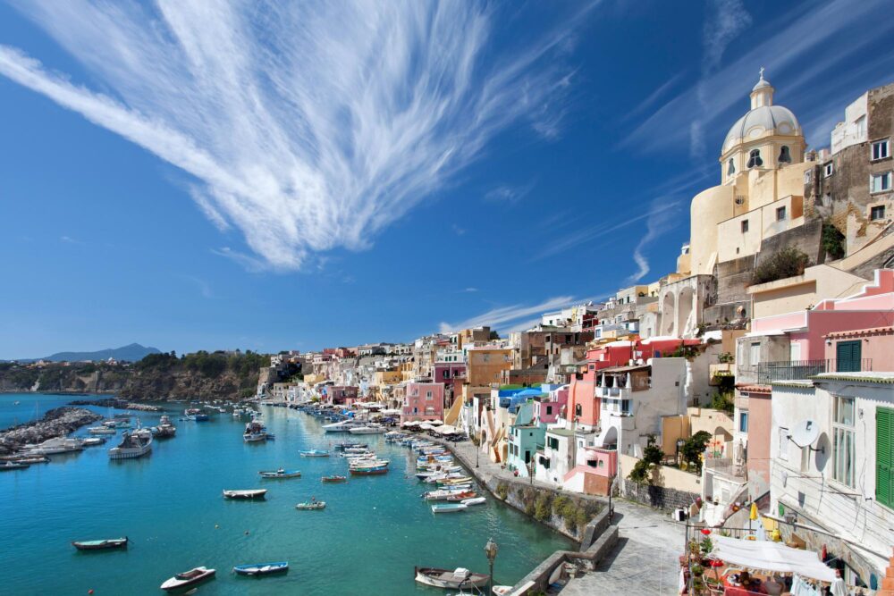 Vue sur le village de Marina di Corricella