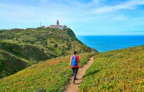 randonnée sur les falaises rocheuses de Cabo da Roca