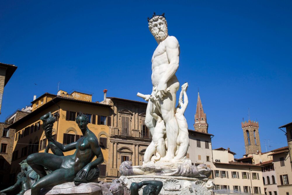 sculptures sur la Piazza della Signoria, Florence