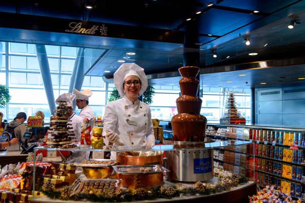 Atelier de chocolat à l’aéroport de Zurich