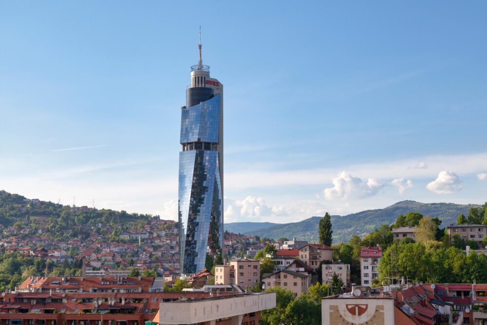 Avaz Twist Tower, Sarajevo, Bosnie