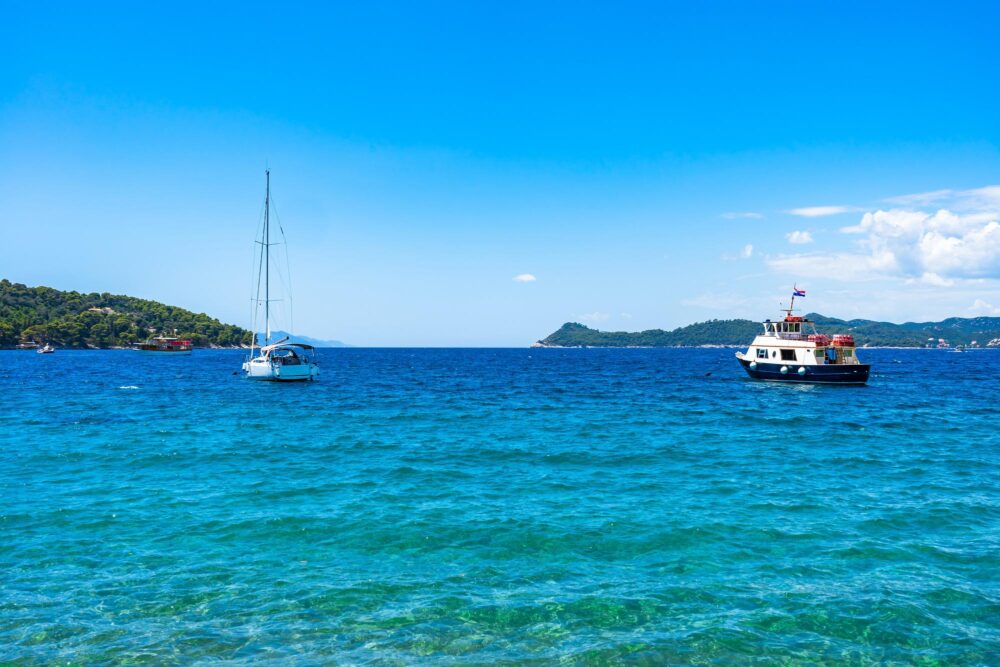 Bateau dans les Îles Elaphites
